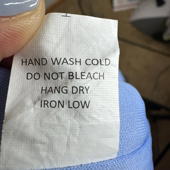 Sienna Sky Womens Tie Front Jumpsuit Blue and White Pinstripe Size Medium - Picture 10 of 14